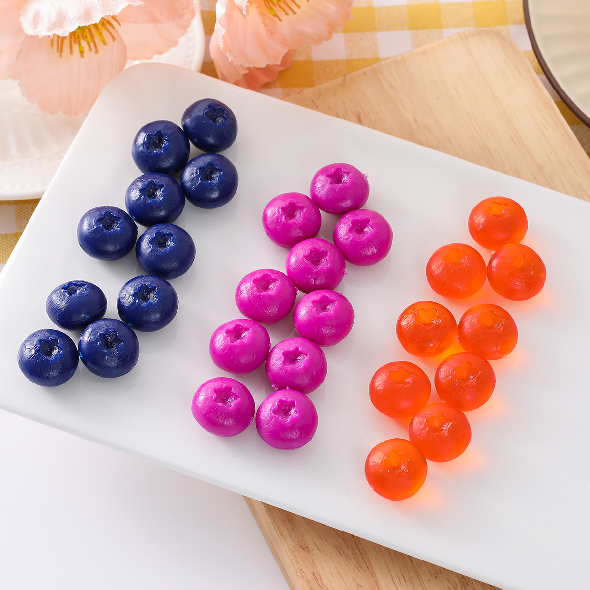 Photography Of Food - Silicone Simulated Blueberries Vivid Foam Fruit
