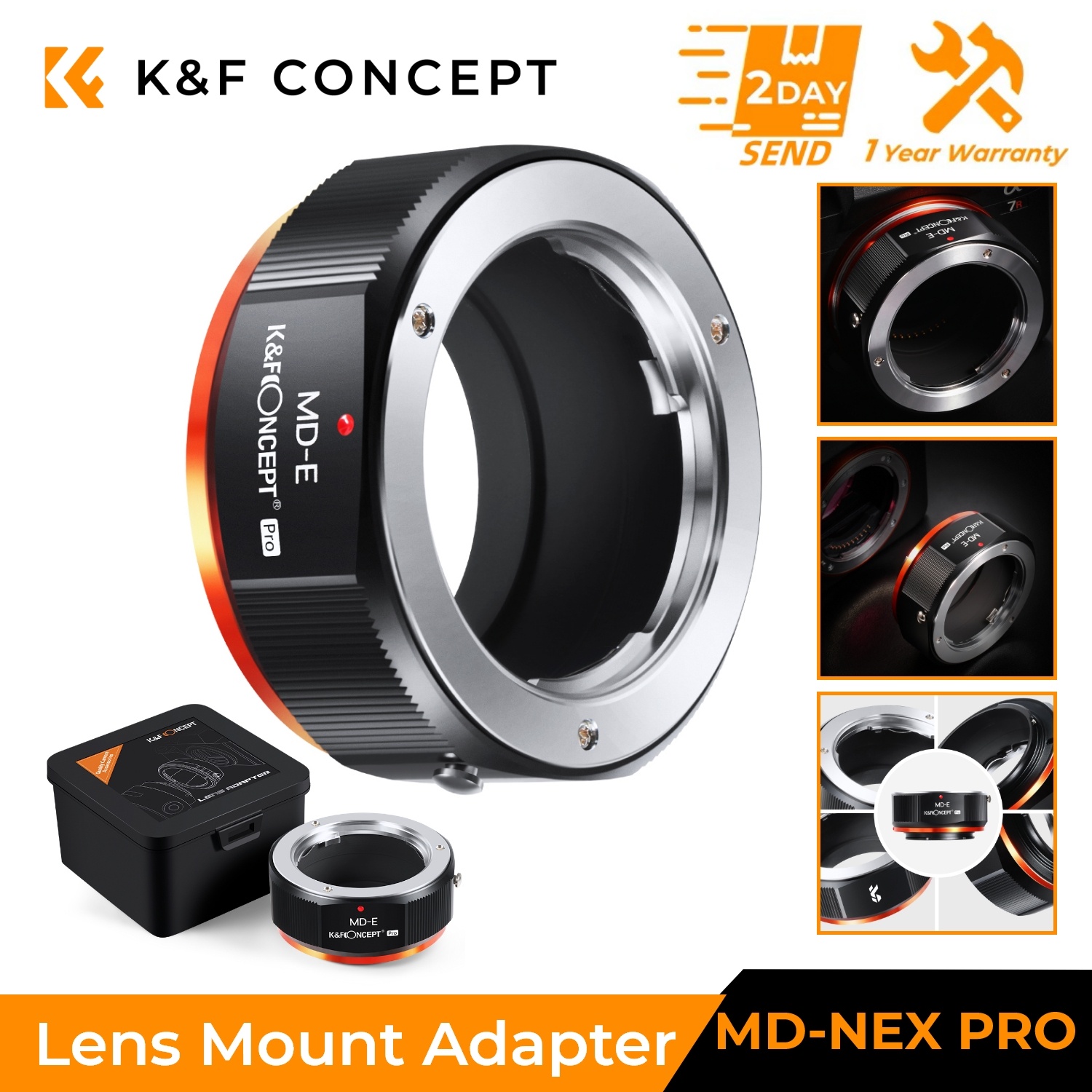 Sony Camera A6400 - K&F CONCEPT MD to NEX Lens
