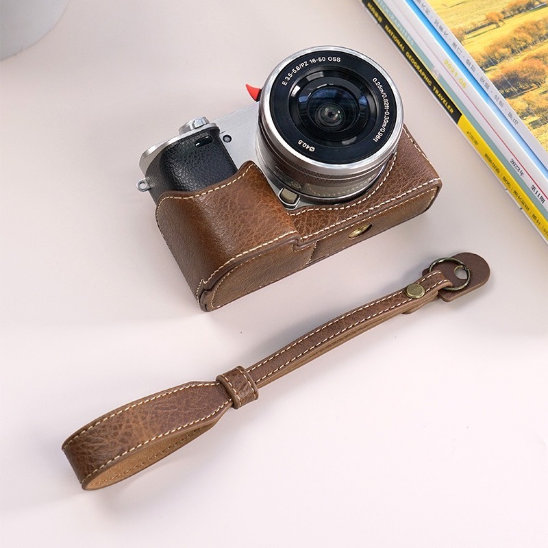 Camera Bag PU Leather Half Bod - огляд і ціна Sony Camera A6400
