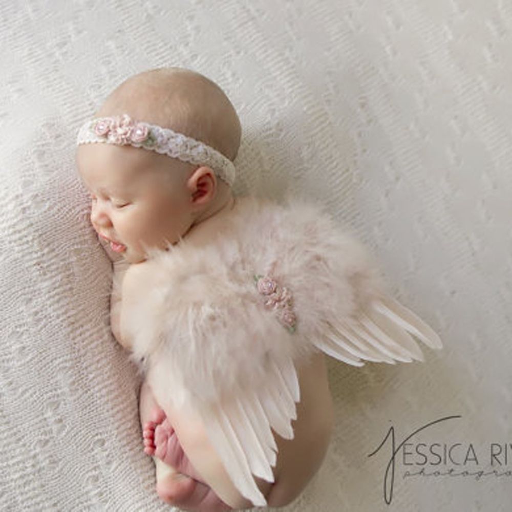2pcs/set Cute Newborn Angel Fe - огляд і ціна Photography Still Life