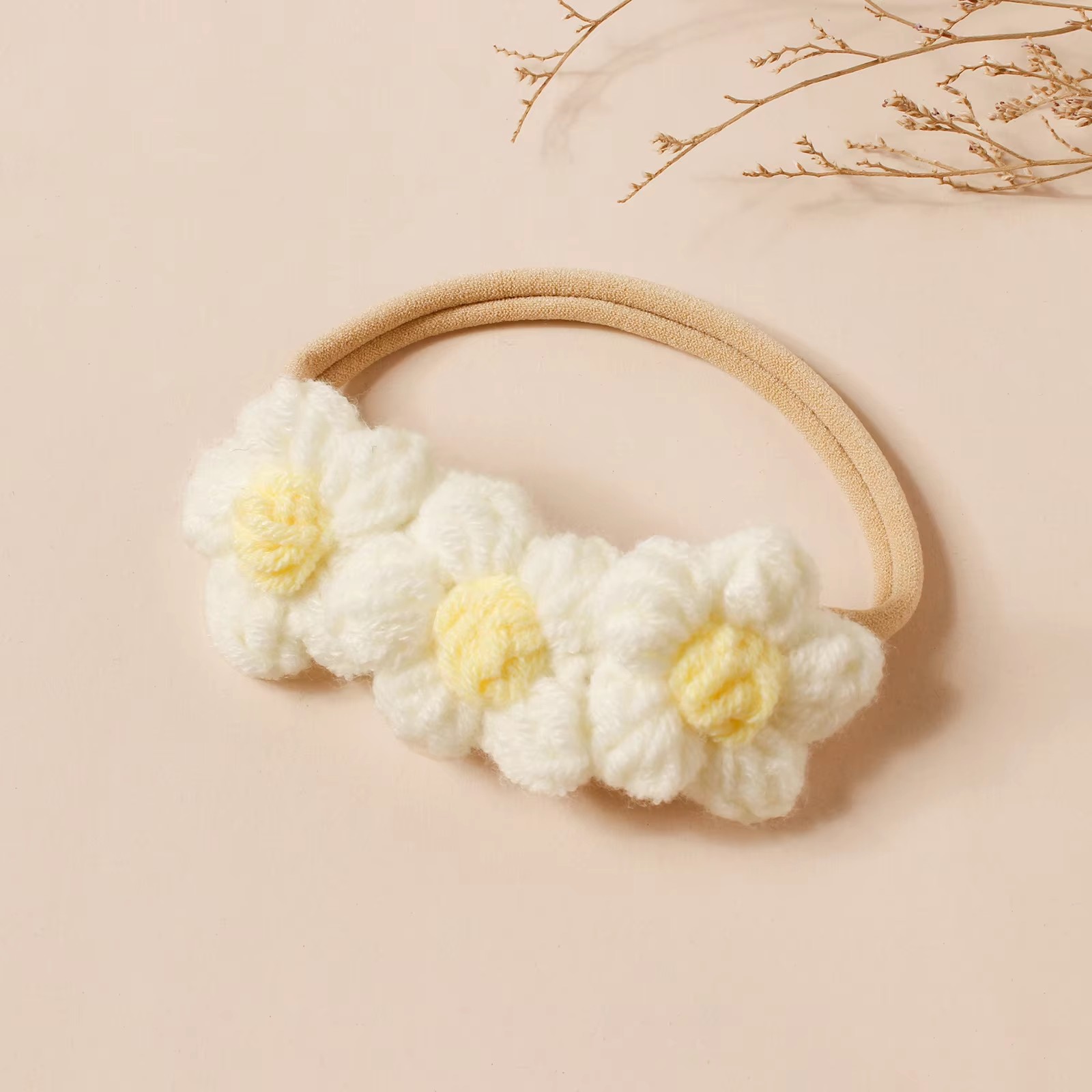 3pcs Wool Flower Baby Headband - огляд і ціна Photography Still Life