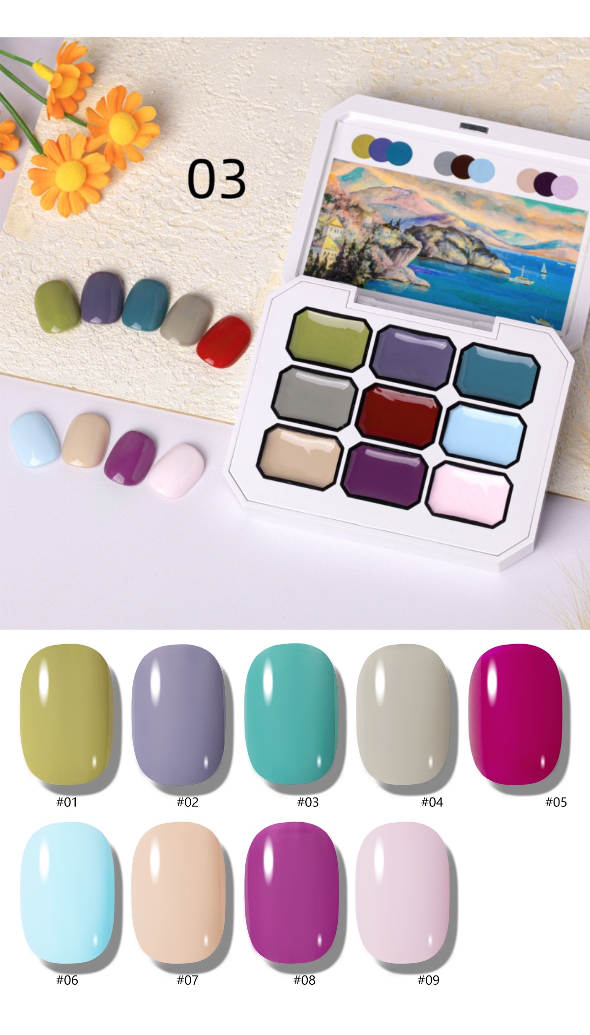1pc 9-Grid Color Painting Gel  - огляд і ціна Photography Design