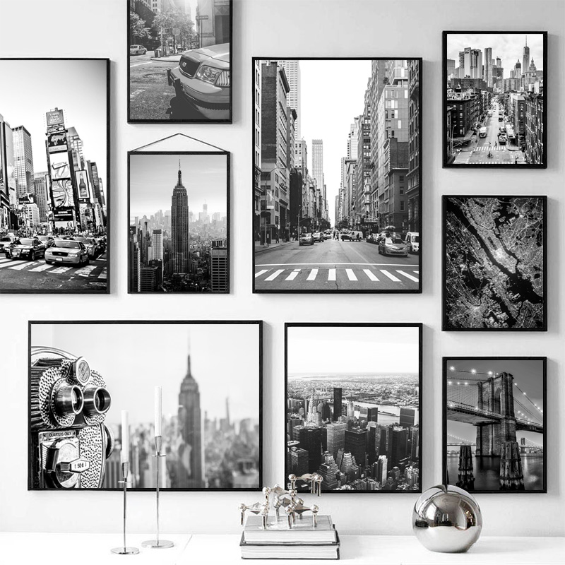 New York City Canvas Painting  - огляд і ціна Photography Black And White