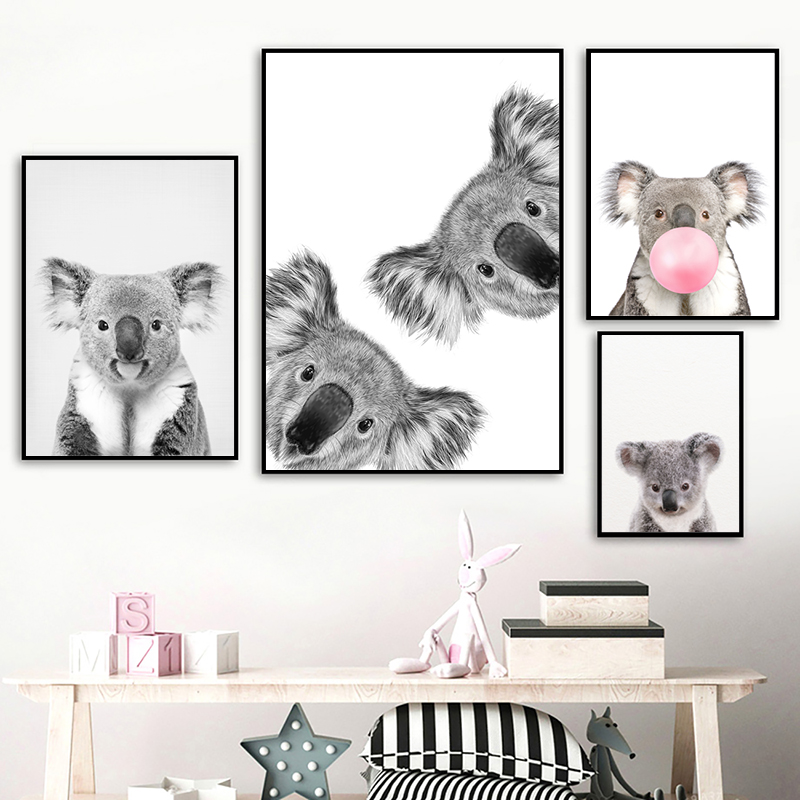 Koala Print Black and White Pi - огляд і ціна Photography Black And White